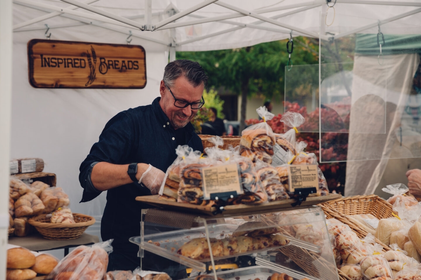 Families browsing the stalls at the Downtown Salmon Arm Farmers' Market
